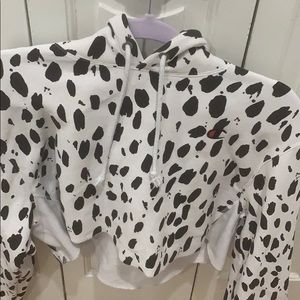 Champion cow print hoodie